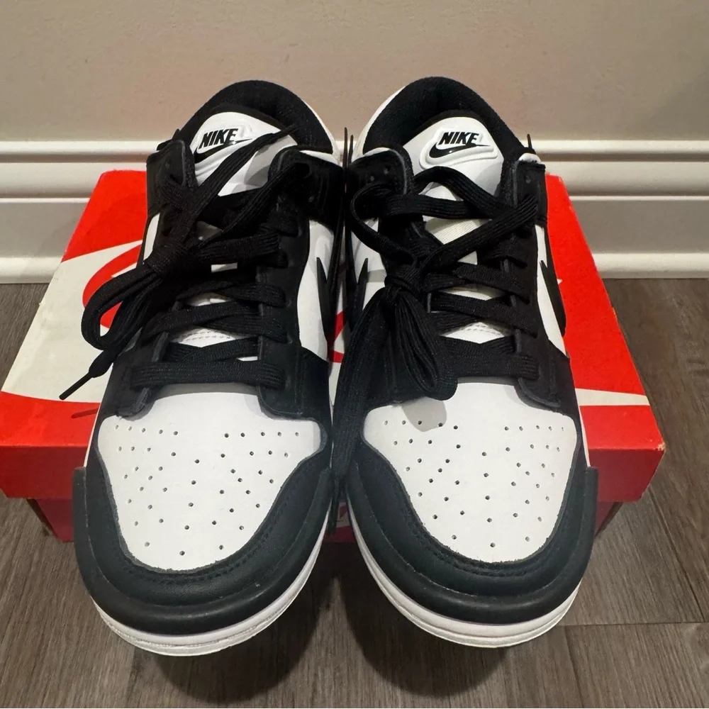 Nike Dunk Low Twist Black White Panda Leather Sneakers